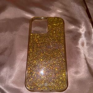 Case-Mate Gold Glitter Phone Case for Stylish Protection